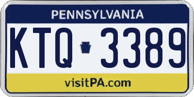 PA license plate KTQ3389
