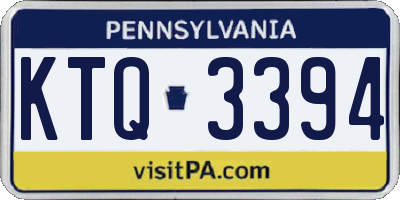 PA license plate KTQ3394