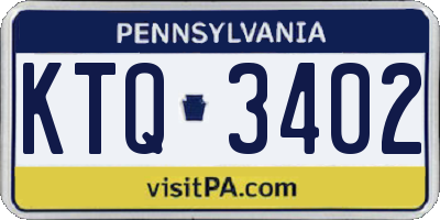 PA license plate KTQ3402