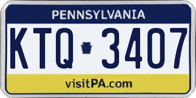 PA license plate KTQ3407