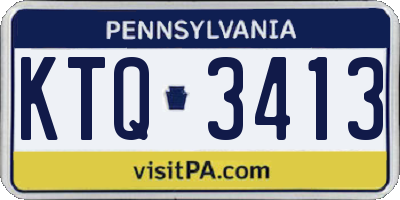 PA license plate KTQ3413