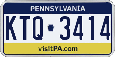 PA license plate KTQ3414