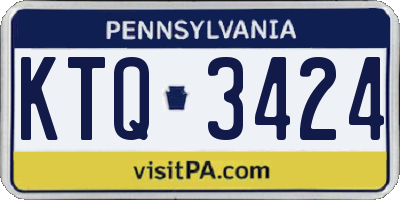 PA license plate KTQ3424