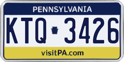 PA license plate KTQ3426