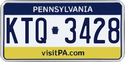 PA license plate KTQ3428