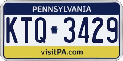 PA license plate KTQ3429