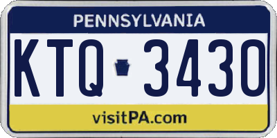 PA license plate KTQ3430