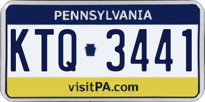 PA license plate KTQ3441