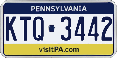 PA license plate KTQ3442