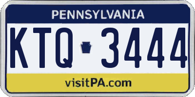 PA license plate KTQ3444