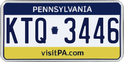 PA license plate KTQ3446