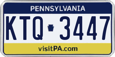 PA license plate KTQ3447
