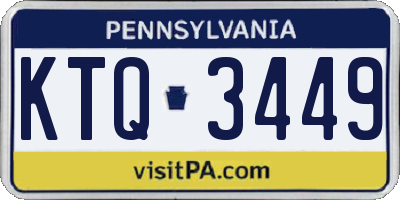 PA license plate KTQ3449