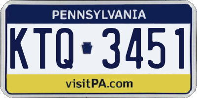 PA license plate KTQ3451