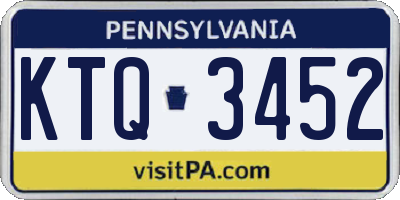 PA license plate KTQ3452