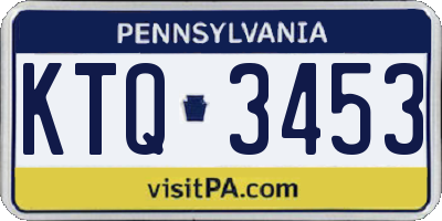PA license plate KTQ3453