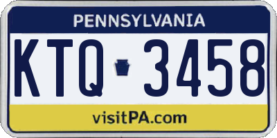 PA license plate KTQ3458