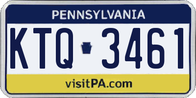PA license plate KTQ3461