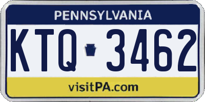 PA license plate KTQ3462