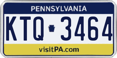 PA license plate KTQ3464