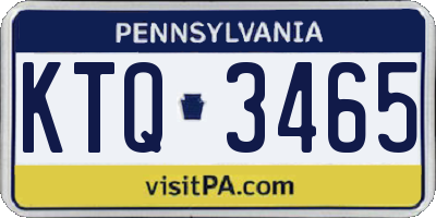 PA license plate KTQ3465