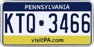 PA license plate KTQ3466