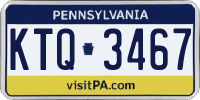 PA license plate KTQ3467