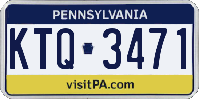 PA license plate KTQ3471