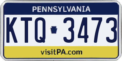PA license plate KTQ3473