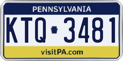 PA license plate KTQ3481