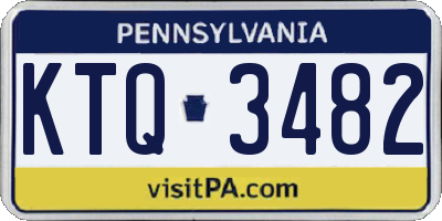 PA license plate KTQ3482
