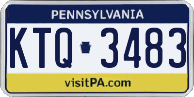 PA license plate KTQ3483