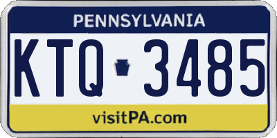 PA license plate KTQ3485