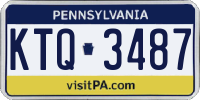 PA license plate KTQ3487