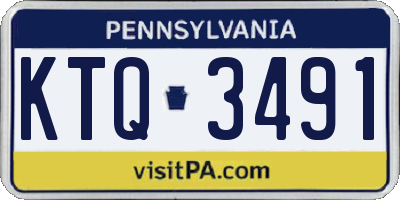 PA license plate KTQ3491