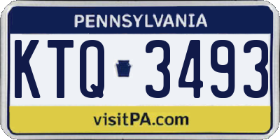 PA license plate KTQ3493