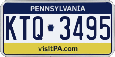PA license plate KTQ3495