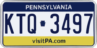 PA license plate KTQ3497