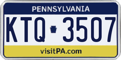 PA license plate KTQ3507