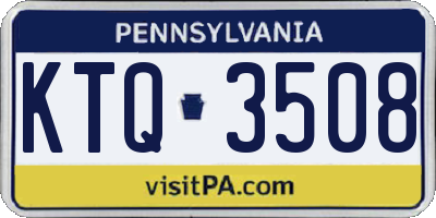 PA license plate KTQ3508