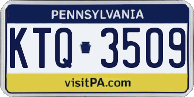 PA license plate KTQ3509