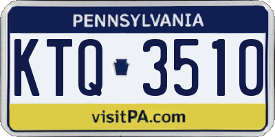 PA license plate KTQ3510
