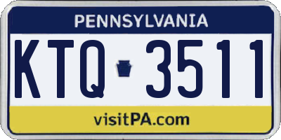 PA license plate KTQ3511