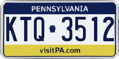 PA license plate KTQ3512