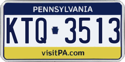 PA license plate KTQ3513