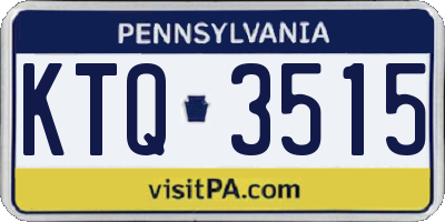 PA license plate KTQ3515