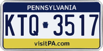 PA license plate KTQ3517