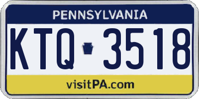 PA license plate KTQ3518