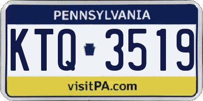 PA license plate KTQ3519