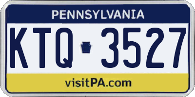PA license plate KTQ3527